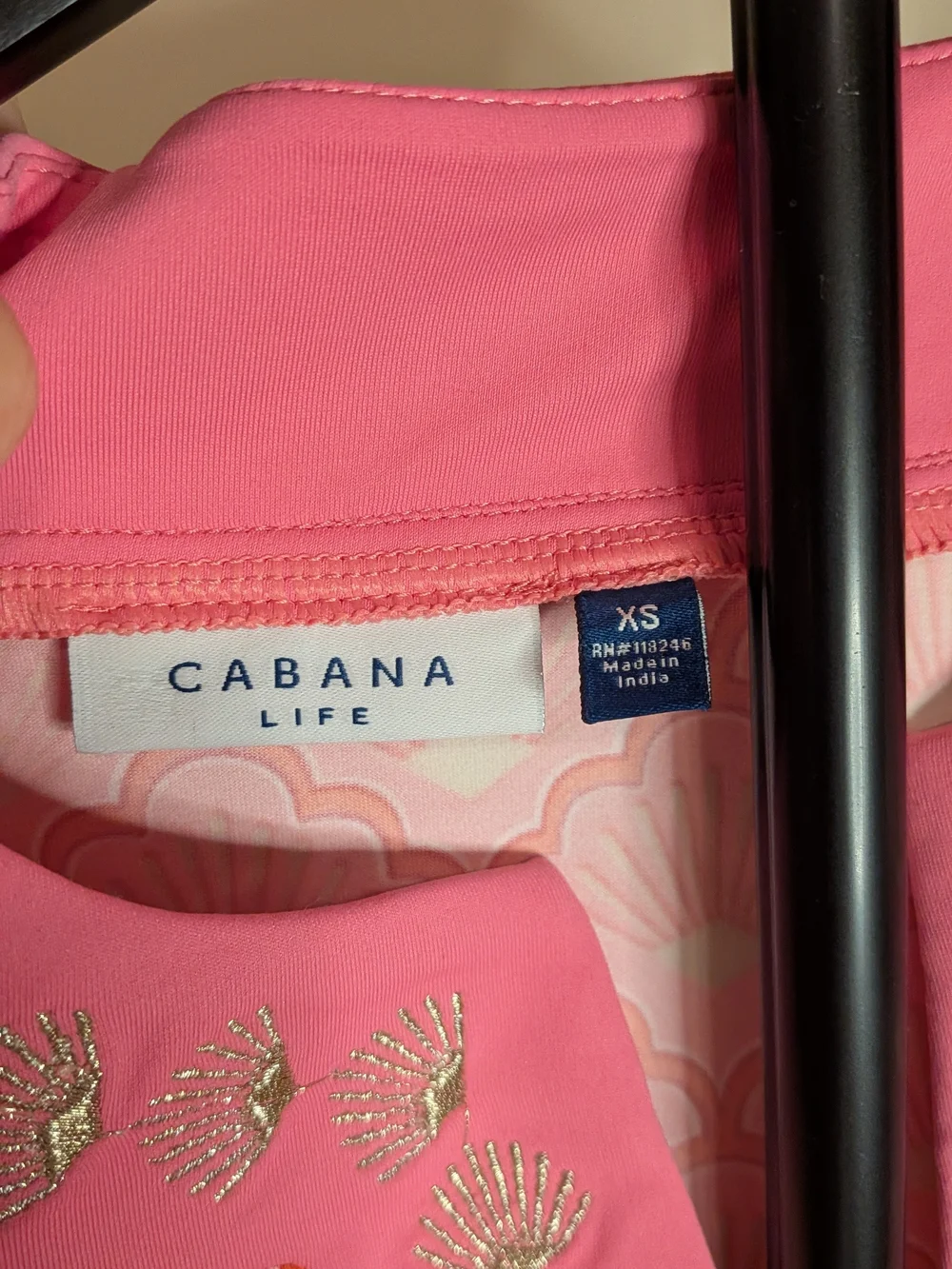 Cabana Life Pink Dress with Metallic Gold Embroidery - Picture 2 of 5